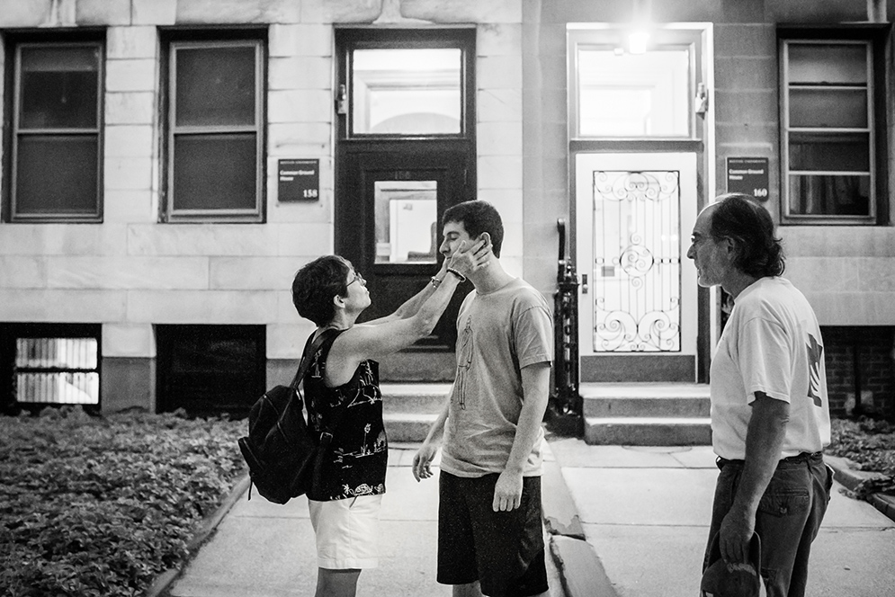 Skylar says goodbye to his parents
