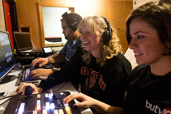 Caroline Rickert (COM’18) , Chris Lizio, Zambeta Tsapos (COM’17)