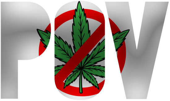 marijuana leaf with red x over it symbolizing no marijuana or prohibit marijuana