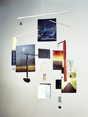 Artwork of Sara VanDerBeek’s 2016 chromogenic color print mobile Ziggurat