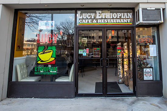 Exterior shot of Lucy Ethiopian Cafe