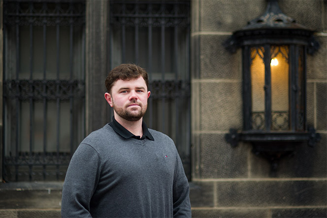 Portrait of college student Alec Spencer