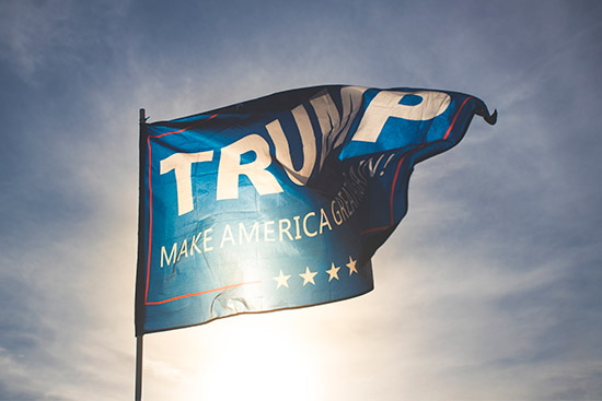 Donald Trump Make America Great Again campaign flag