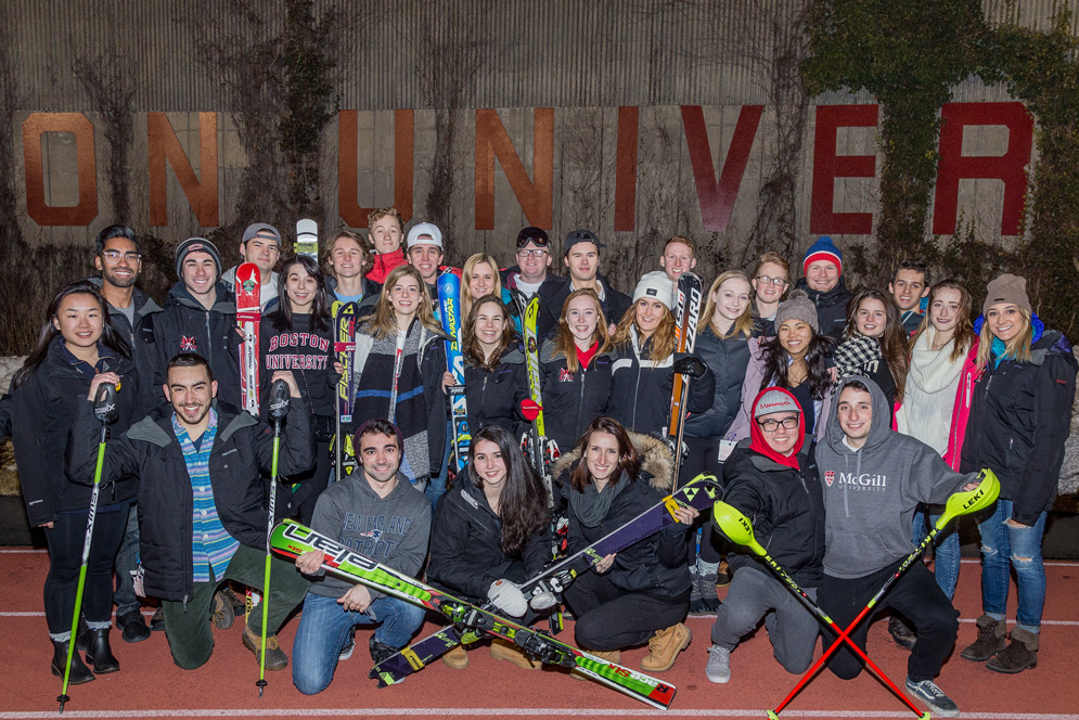 Group photo of BU Ski Racing Team