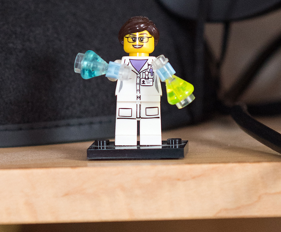 LEGO woman scientist figure