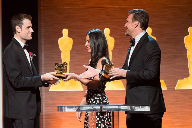 Brian McLean accepting Academy Award