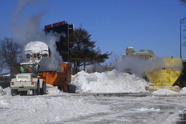 snow melting machine handling snow