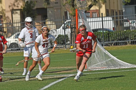 Terrier tri-captain Taylor Hardison is tied for the team lead in points this season, with 20. Hardison, who plays the crease, says her position has helped mold her into an effective leader.