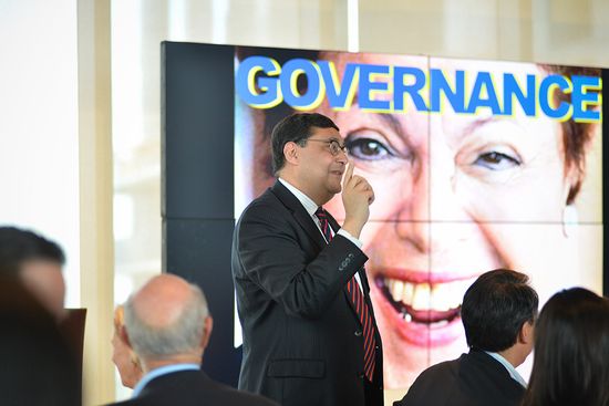 Lunchtime speaker Adil Najam, dean of the Pardee School of Global Studies, focused his keynote, Understanding This Global Moment, on Trump, Vladimir Putin, Philippines President Rodrigo Duterte, Brexit—and the rising tide of nationalist movements around the world.