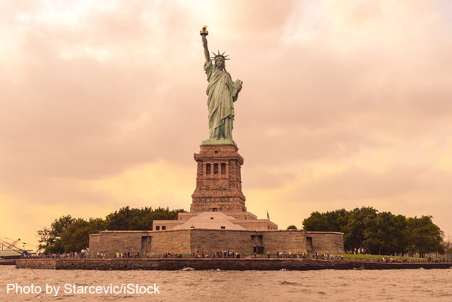 Statue of Liberty, Ellis Island. Photo by Starcevic/iStock