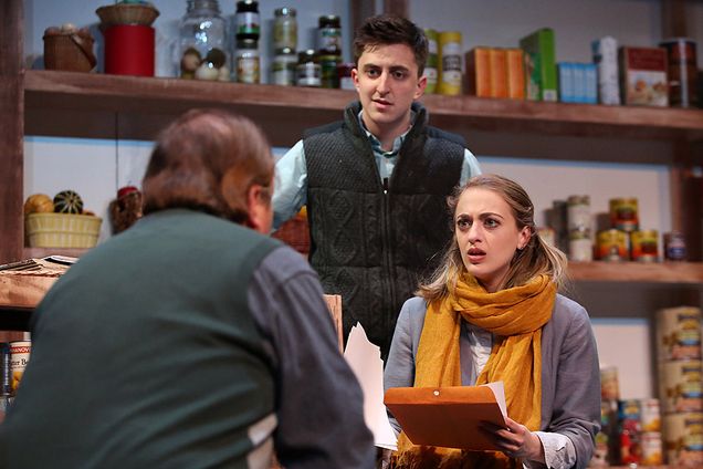 Sarah Hirsch, Charlie Tisch and Stephen Cooper on set
