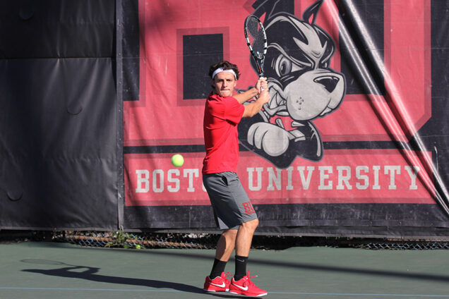 Jake De Vries and the BU men’s tennis team will match up with Colgate in the quarterfinal round of the Patriot League tournament tomorrow at Navy.