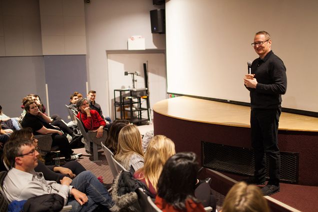 Students at Friday’s BU Cinematheque asked The Americans executive producer Stephen Schiff about the show’s spycraft, such as trading sex for information. All true, he said.