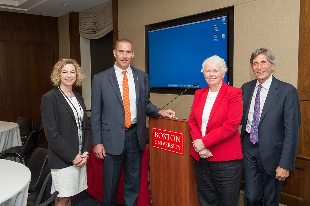 Johnson, Morrison, Ryan, and Rosenbloom in group photo