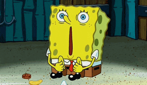 The infamous anxious Spongebob gif