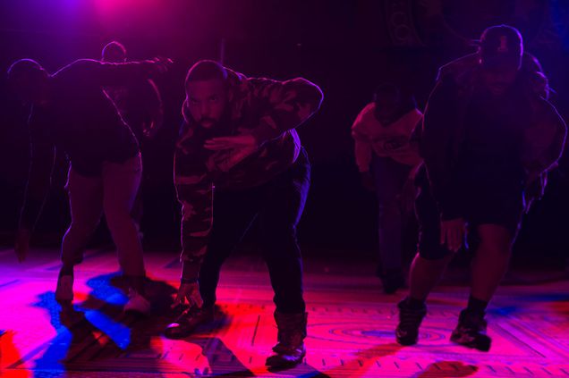 Members of the Omega Psi Phi fraternity dance during the GSU Takeover