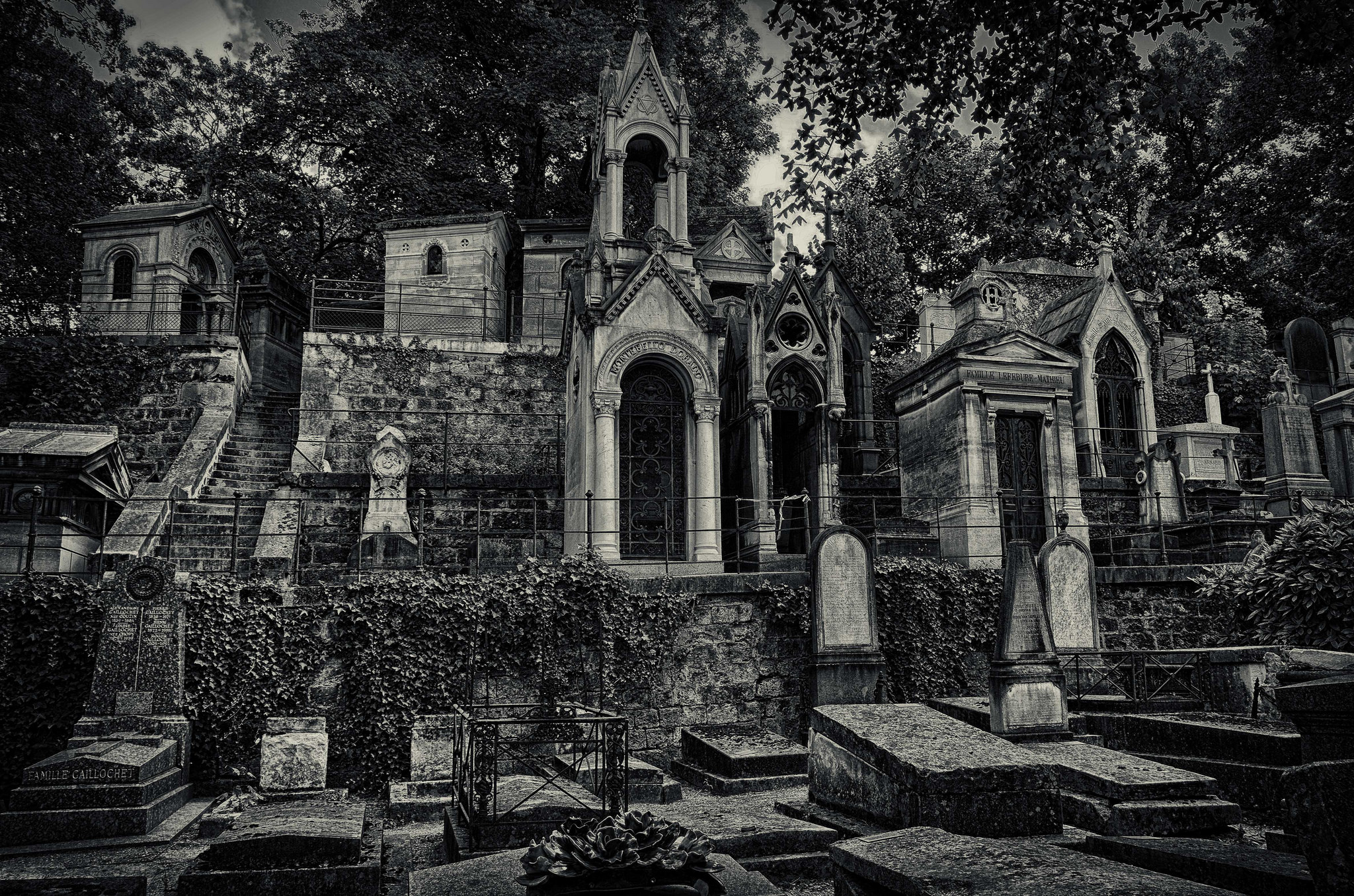 Montmartre Cemetery in Paris, France