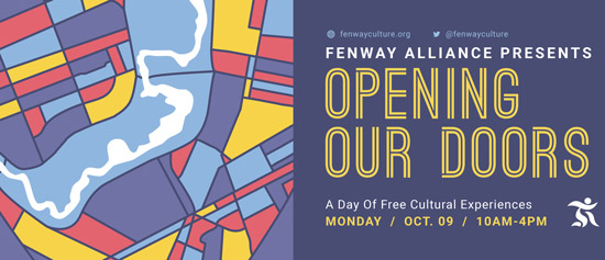 Visitors can attend more than 80 free cultural experiences taking place throughout the Fenway from 11 a.m. to 4 p.m. on Columbus Day as part of the annual Fenway Alliance Opening Our Doors Day. Photo courtesy of Fenway Alliance 