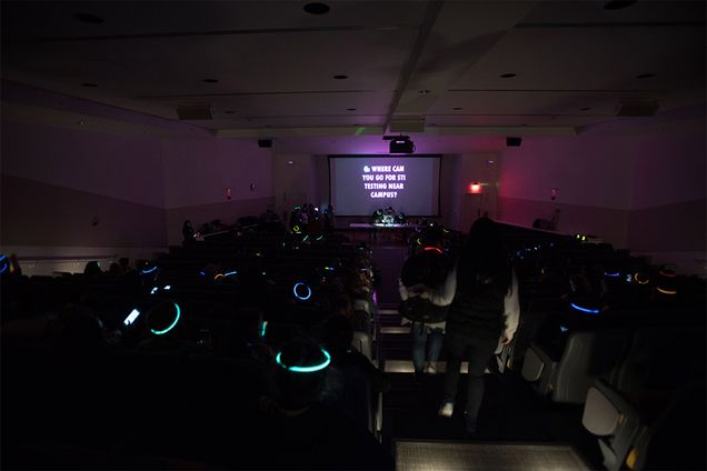 A panel of BU community experts will offer advice and information at the Wellness and Prevention Services annual Sex in the Dark event tonight. Students can submit their questions in advance anonymously. Photo by Frank Curran
