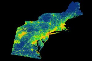 ACES CO2 map visualizing carbon dioxide CO2 emissions in Rhode Island