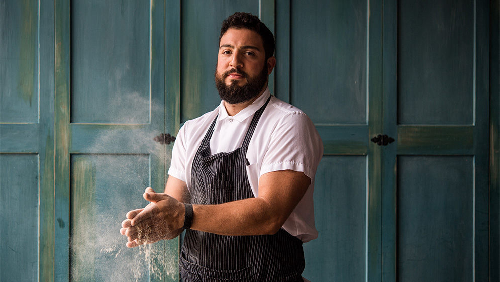 Portrait of chef Michael Lombardi of the Serene Republic of Venice (SRV ) restaurant in Boston