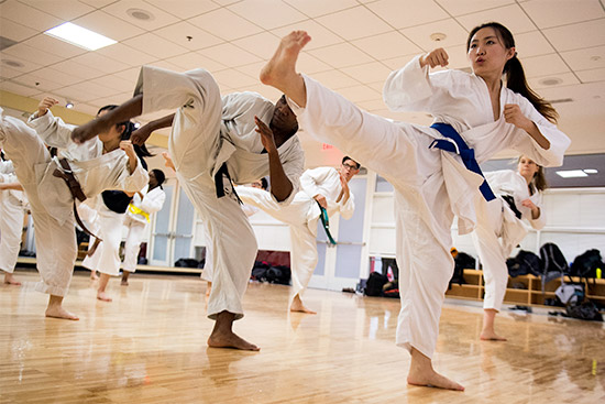 BU Shotokan Karate Club practice