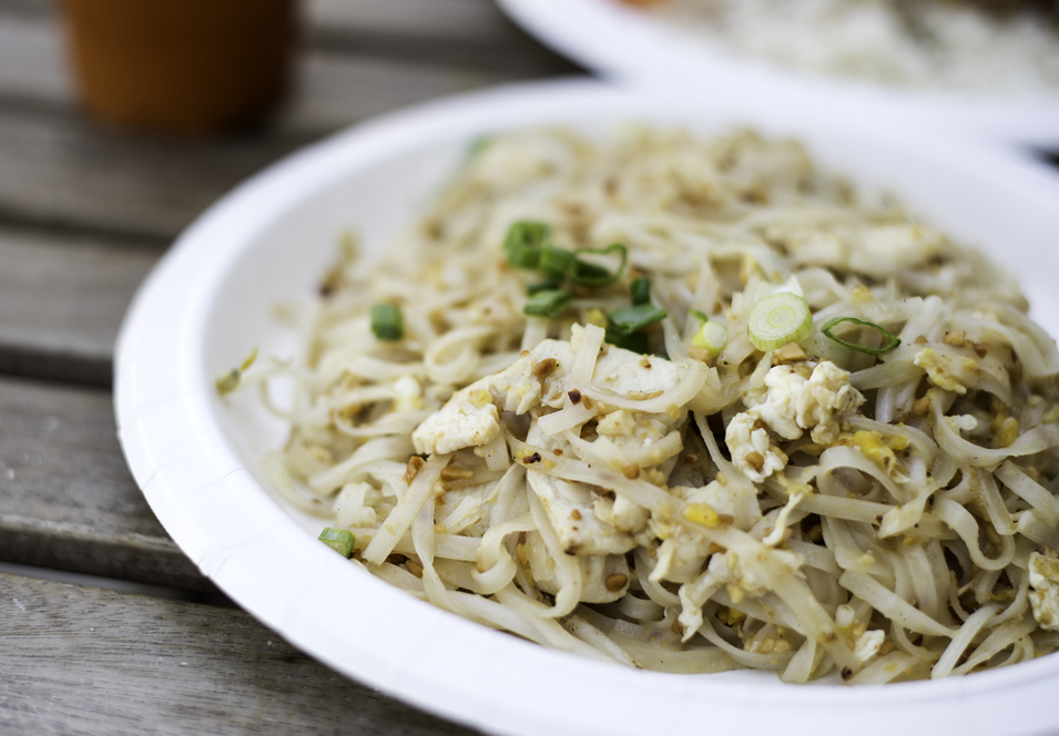 The chicken pad thai is one of eight variants of the traditional Thai dish on the menu. Photo by Maddie Malhotra (COM’19)