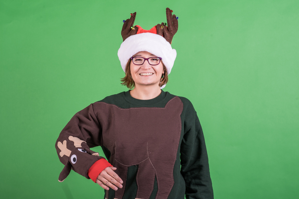 Nicky Eleuteri in his ugly holiday sweater