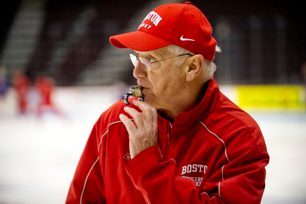 BU hockey coach Jack Parker.