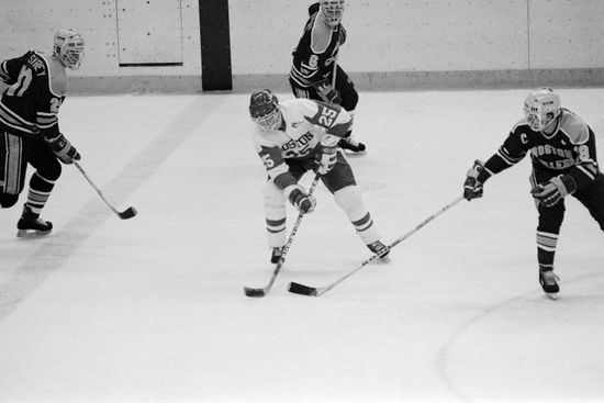 Scott Young skates with the puck 