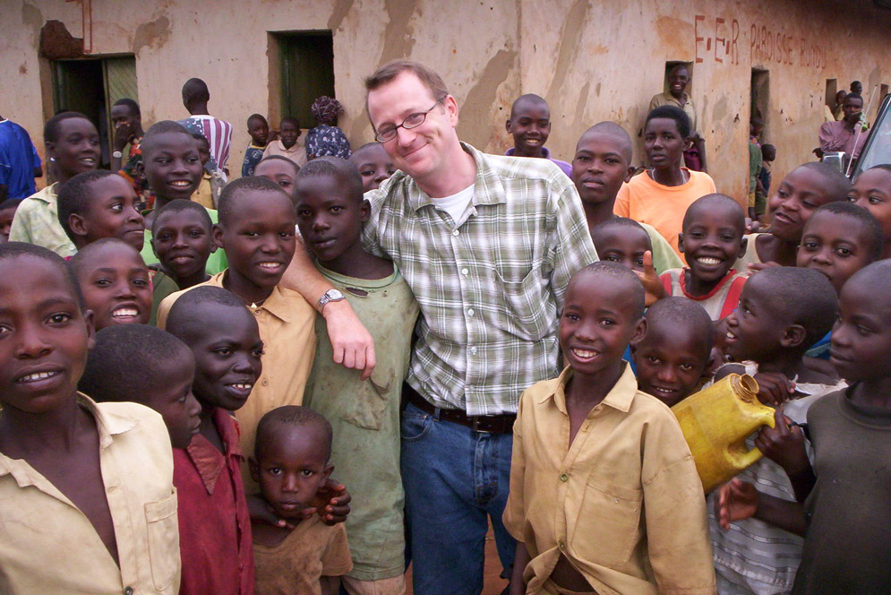 Timothy Longman with youth from Kabarondo, a village in the Eastern Province of Rwanda
