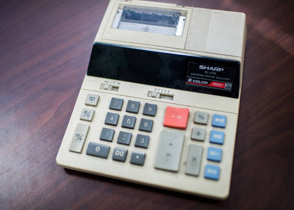 Devaney says he still uses an “old-school” calculator from time to time.