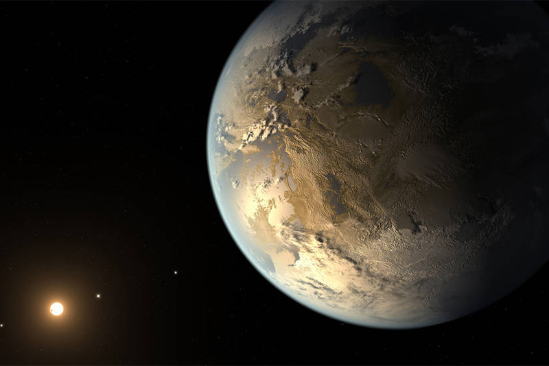 Artistic rendering of Kepler-186f, a potentially habitable exoplanet