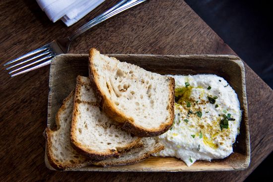 ricotta fresca on grilled bread