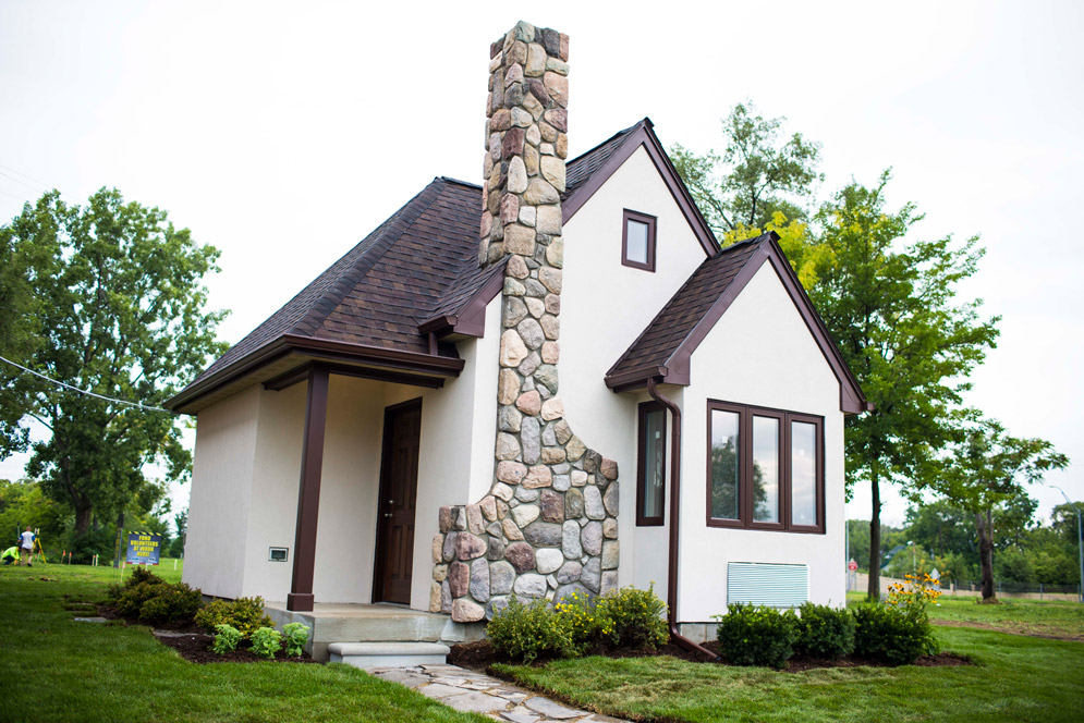 Tudor style tiny home 