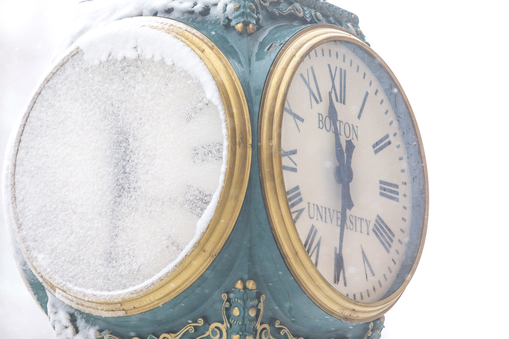 Icy clock tower 