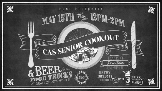 cas senior cookout poster 