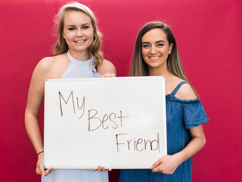 Best friends Camilla Kemppainen and Micaela Jones