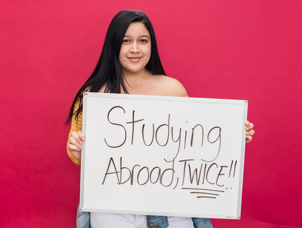 Emily Nunez, Class of 2018 graduating senior, says she will miss studying abroad twice during her time at BU