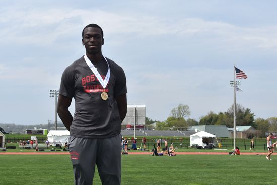 Oluwadara after winning gold in the triple jump