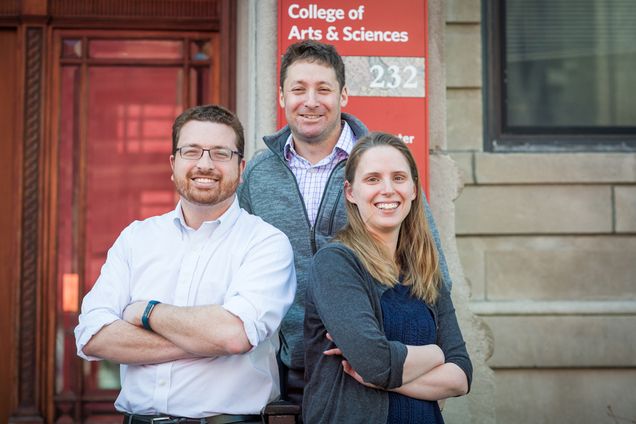 Political scientists Maxwell Palmer (from left), David Glick, and Katherine Levine Einstein say big-city mayors shun higher office because of its hard-edged partisanship. Photo by Jackie Ricciardi