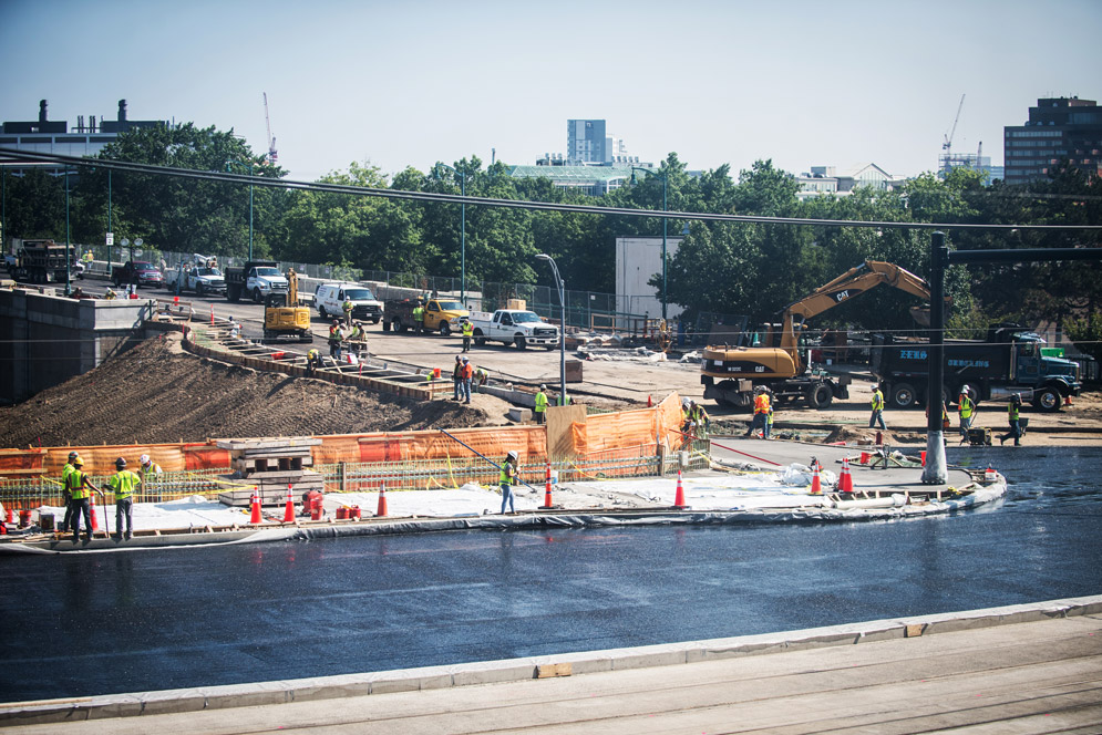 Comm Ave bridge gets the finishing touches