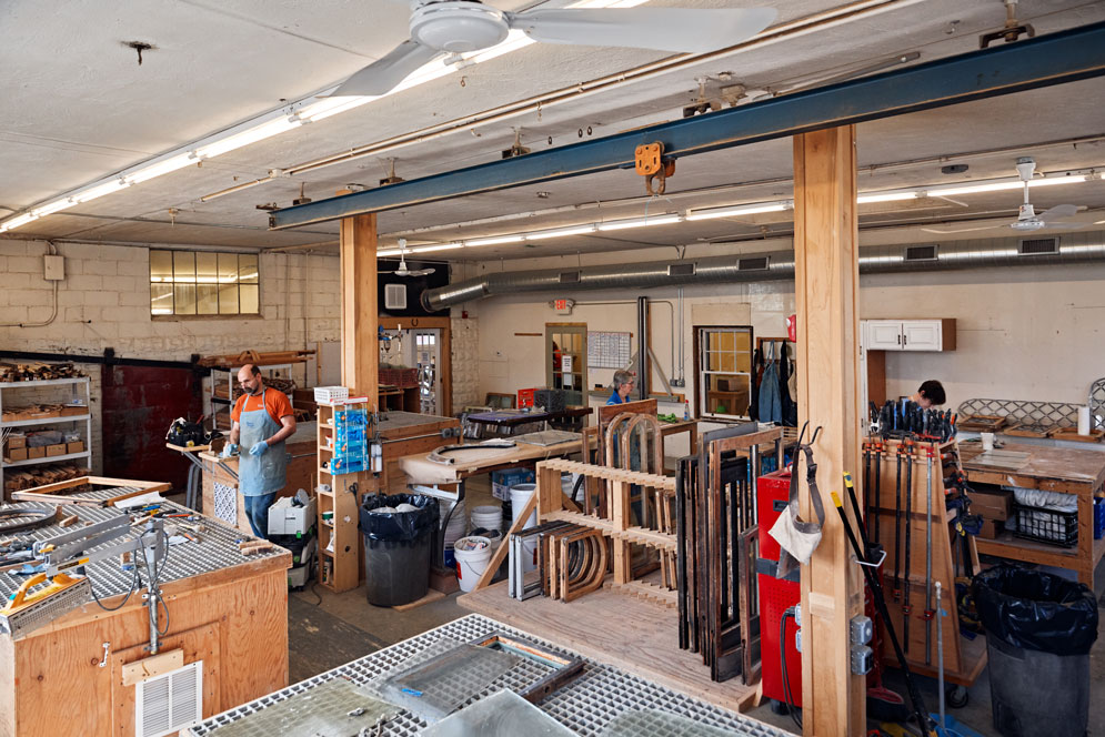Hardy’s 5,000-square-foot workshop