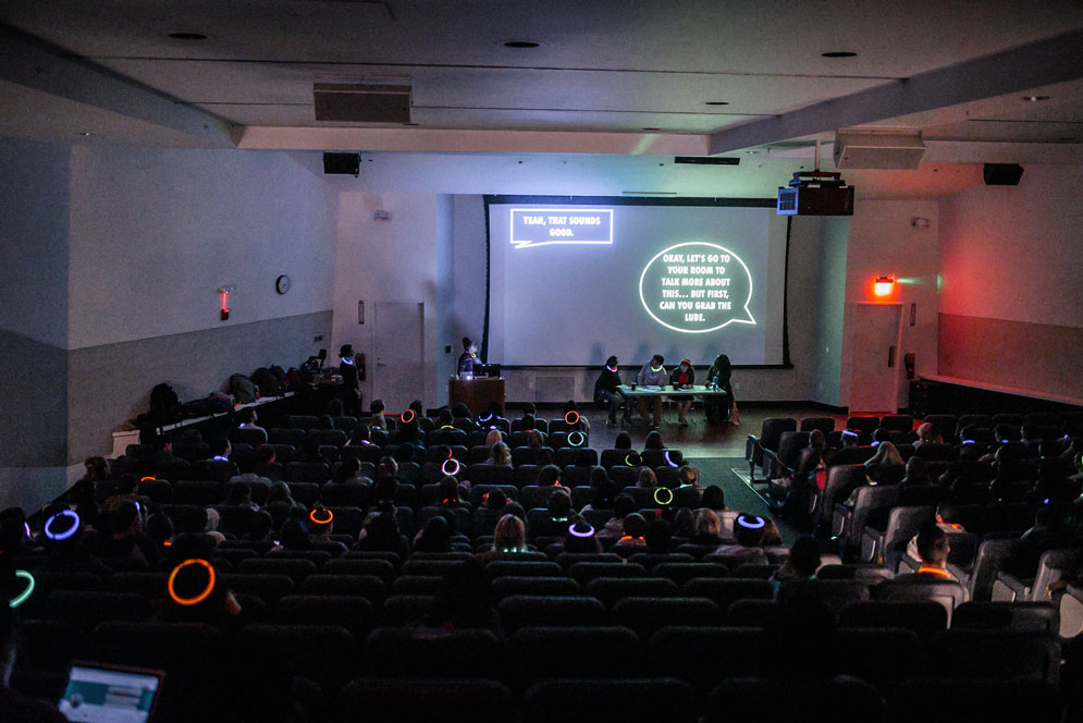 Students sit in on the sexpert panel