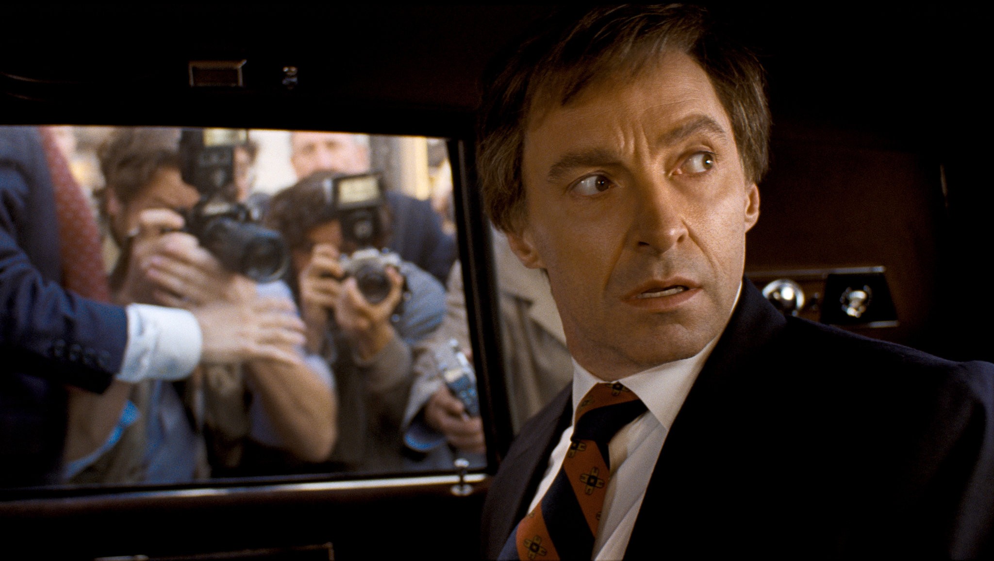 Hugh Jackman as Senator Gary Hart in the film "The Front Runner"