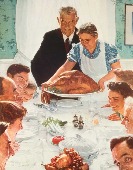 Norman Rockwell's famous depiction of Thanksgiving