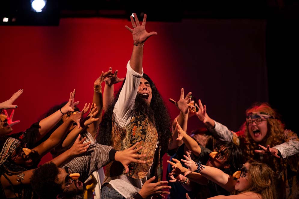 A scene from Hair, the "American Tribal Love-Rock Musical" 