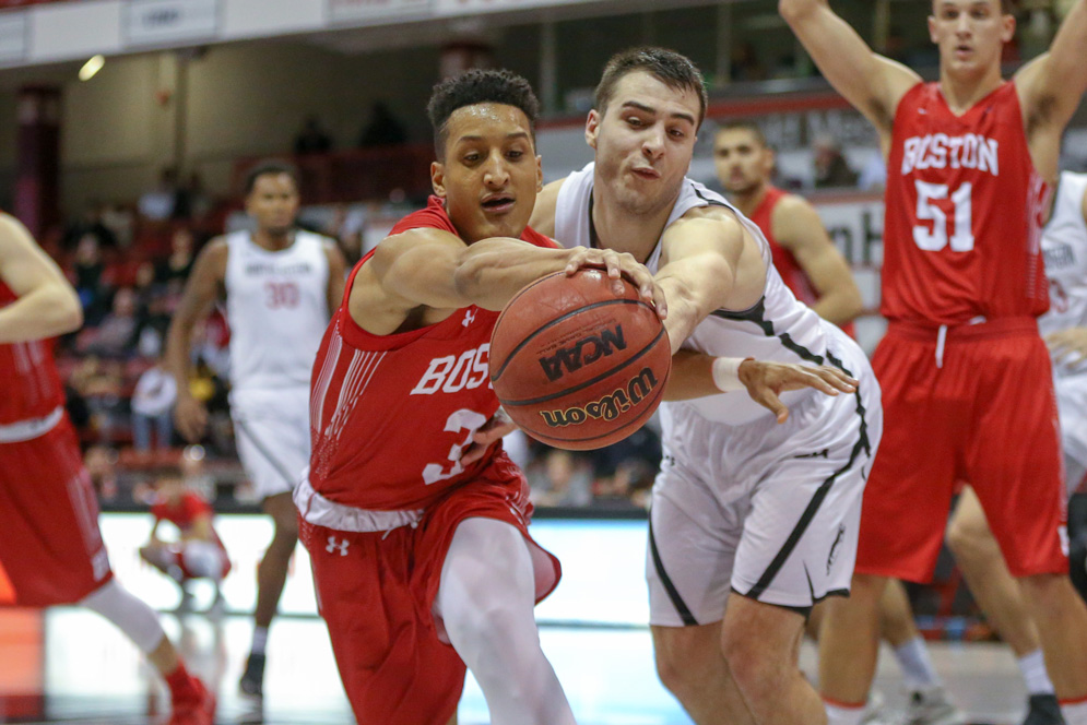 The Men's basketball team plays Northeastern