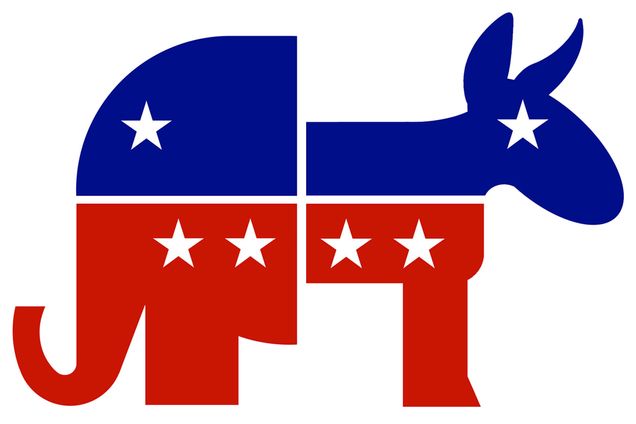 composite of the democratic and republican logos