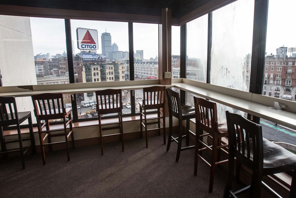 View of Kenmore Square from the top floor study lounge of 575 Commonwealth Ave.